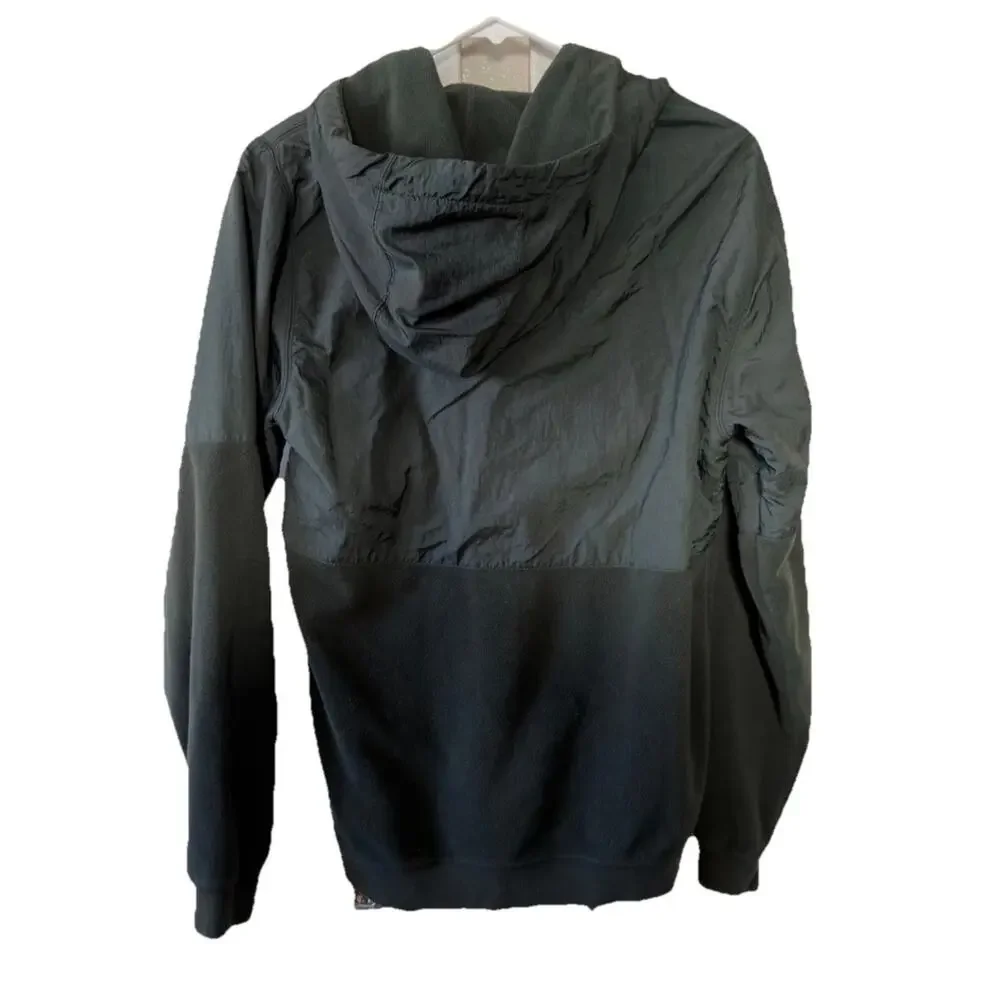 Nike Full Zip Hoodie Jacket Men’s Large Black Windbreaker Fleece Hybrid Swoosh - Picture 6 of 10